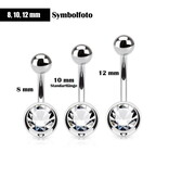 Bauchnabelpiercing 12mm - Blatt Design