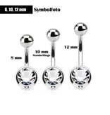 Bauchnabelpiercing Feder - 8mm bis 12mm wählbar