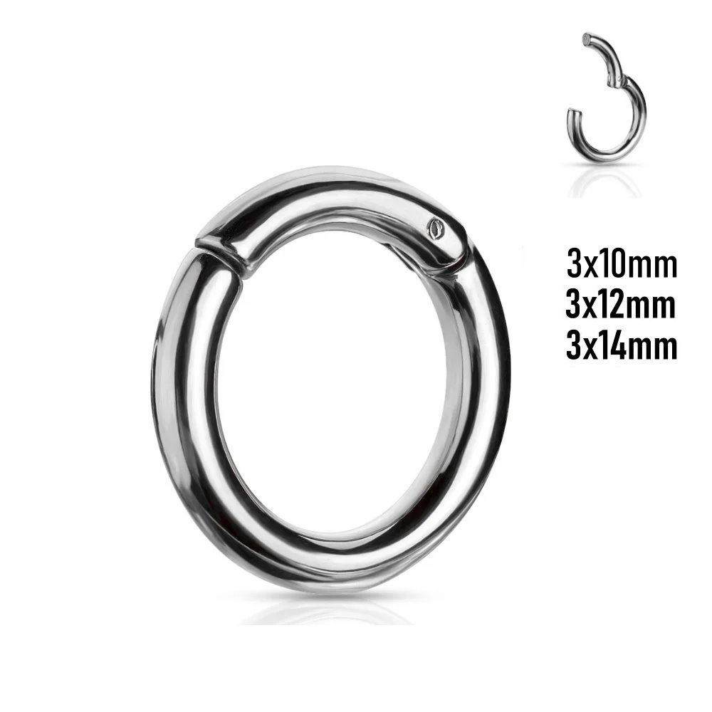 3 mm geschlossener Piercing Ring  aus Chirurgenstahl