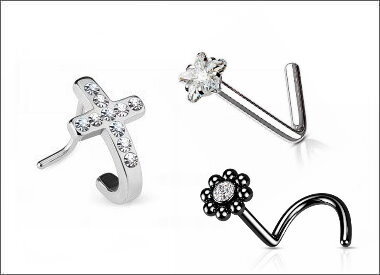 Nasenstecker gebogen Schmuck