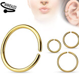 1mm Nasenpiercingring goldfärbig