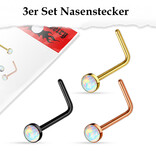 Nasenpiercing mit Synthetik Opal