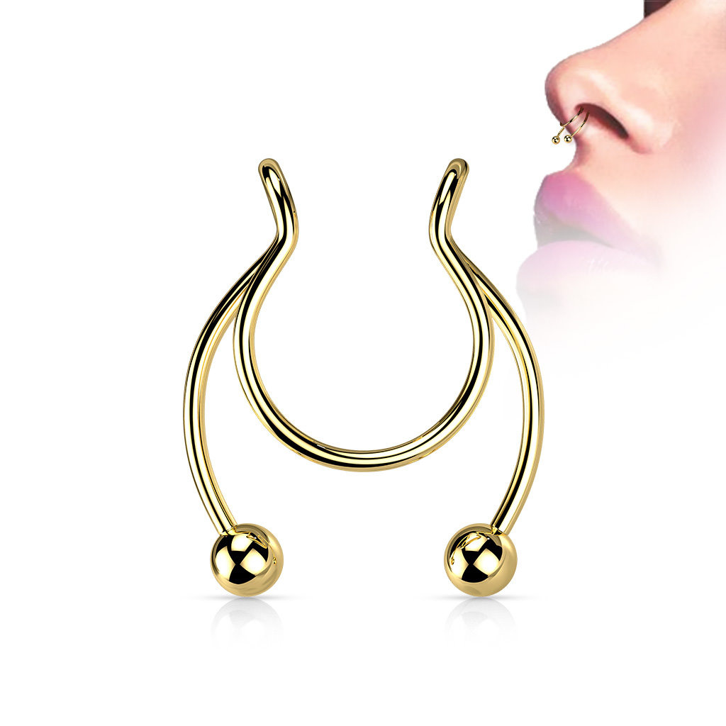 Fake Septum Piercing – 4 Farben