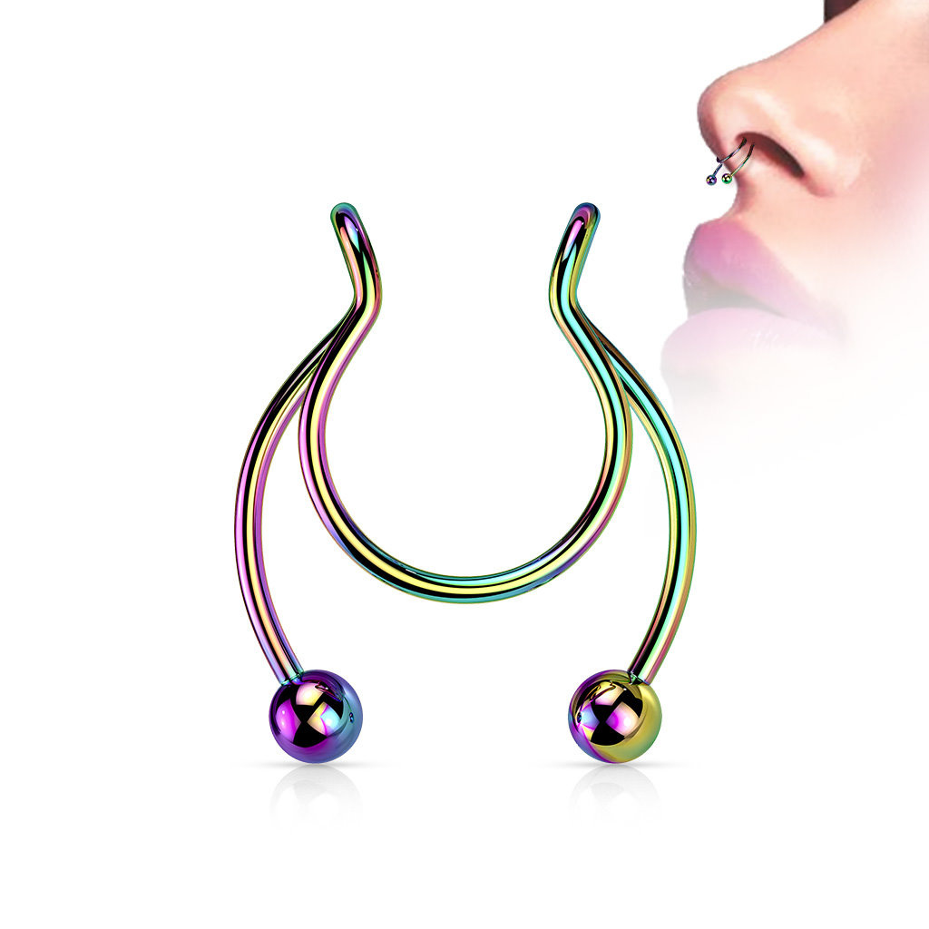 Fake Septum Piercing – 4 Farben