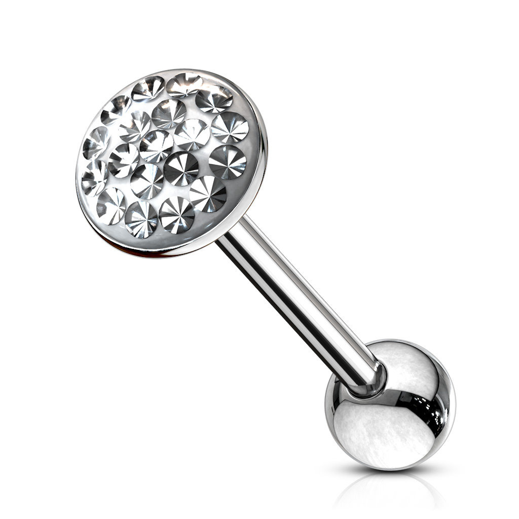 Zungenpiercing Epoxy Glitzerball