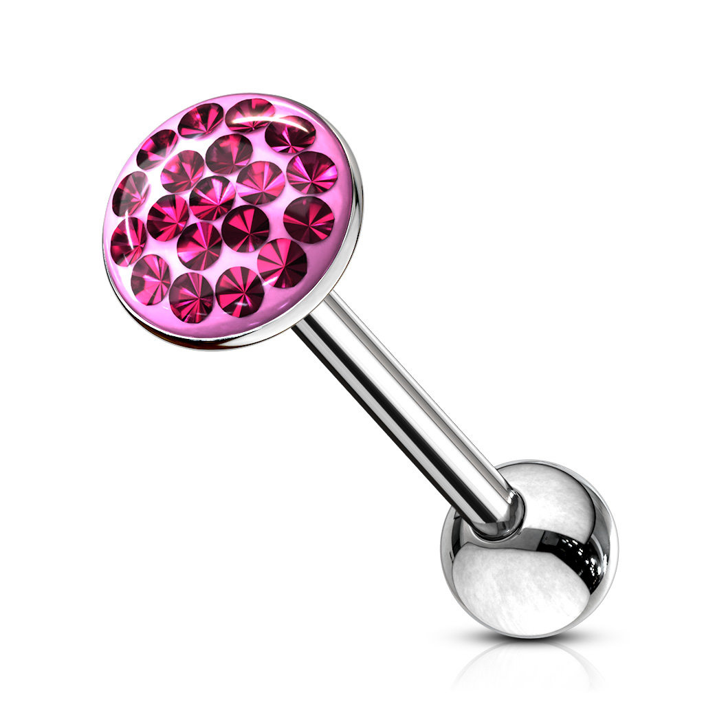 Zungenpiercing Epoxy Glitzerball