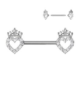 1,6 x 12 mm Nippelpiercing Herz