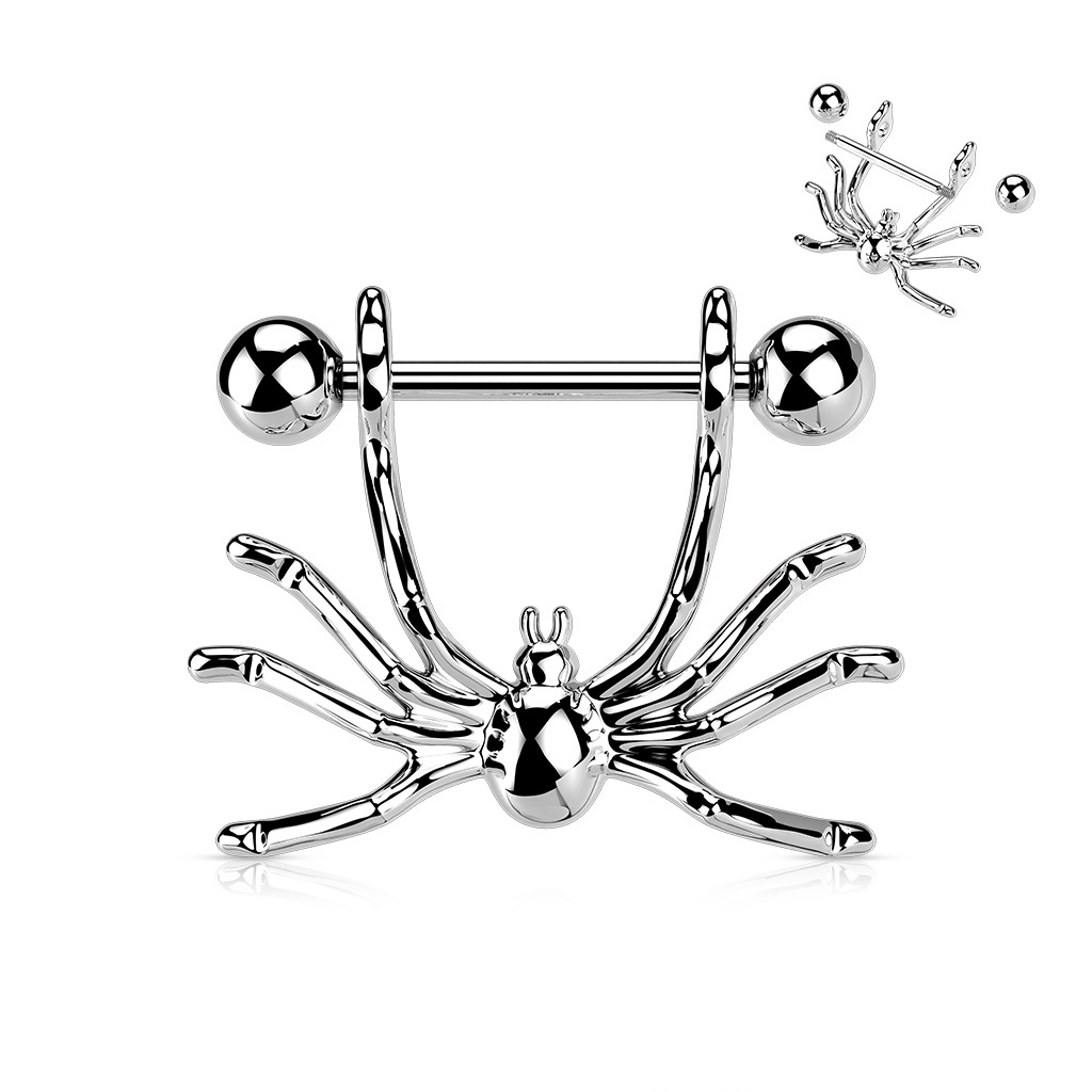 1,6 mm Nippelpiercing Spinne