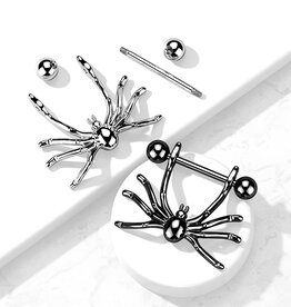 1,6 x 12 mm Nippelpiercing Spinne