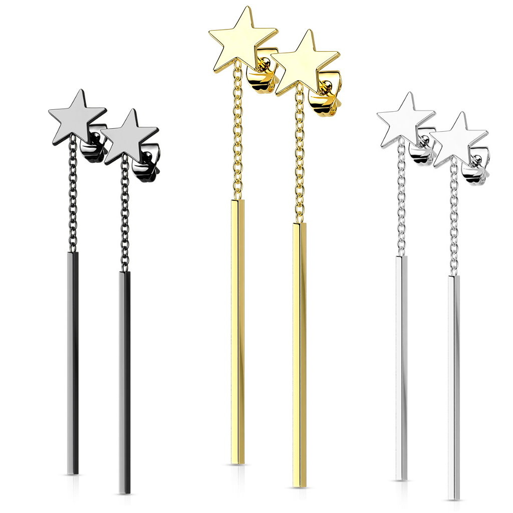 Edelstahl Ohrstecker Stern