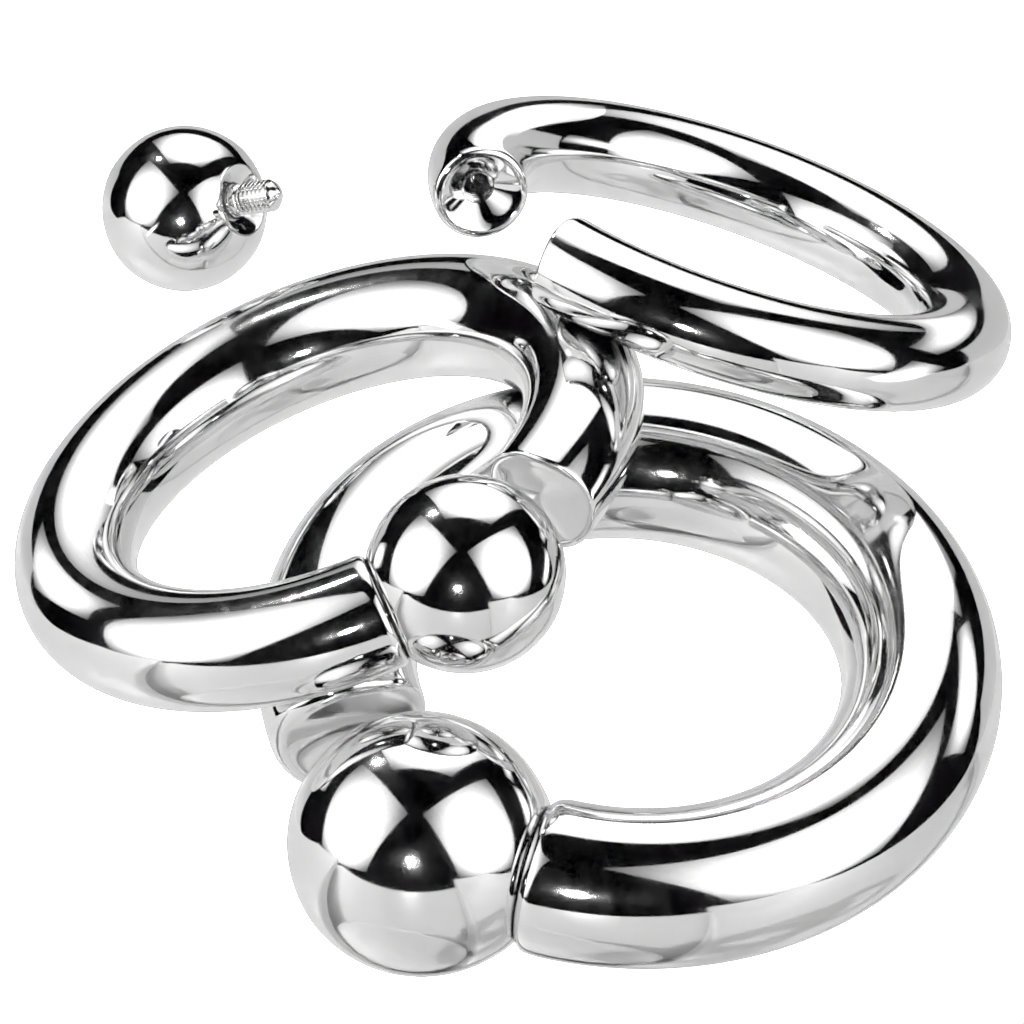 5 mm Titan Piercingring  mit Schraubverschluss