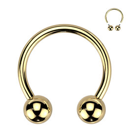 Goldfärbiger 3mm  Hufeisenring