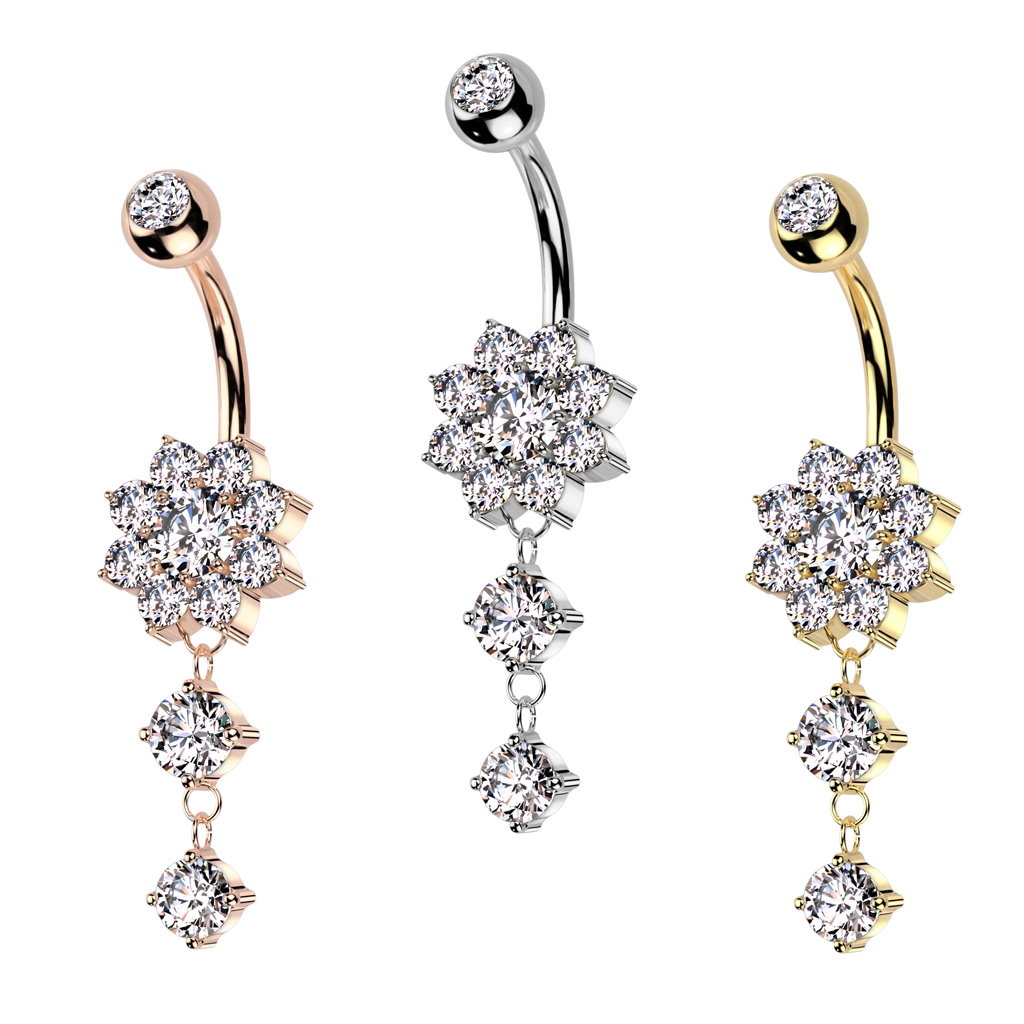 Blume Bauchnabelpiercing