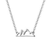 Edelstahlkette mit Bergsymbol
