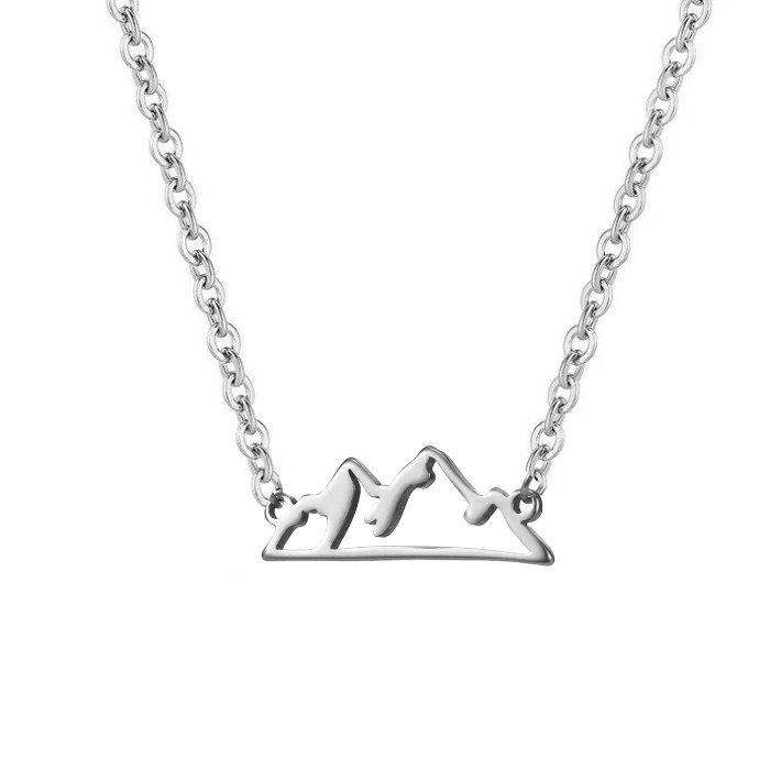 Edelstahlkette mit Bergsymbol