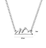 Edelstahlkette mit Bergsymbol