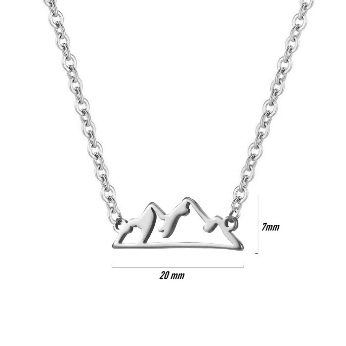 Edelstahlkette mit Bergsymbol