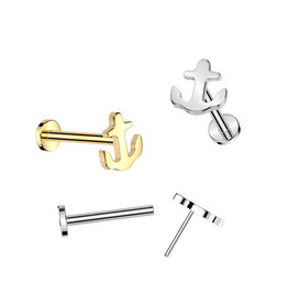 1,2 x 8 mm Tragus Piercing Anker