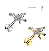 Labret Stecker Schmetterling – Push-In Verschluss