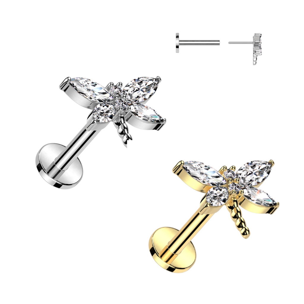 Labret Stecker Schmetterling – Push-In Verschluss