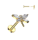 Labret Stecker Schmetterling – Push-In Verschluss
