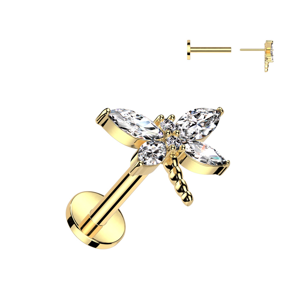 Labret Stecker Schmetterling – Push-In Verschluss