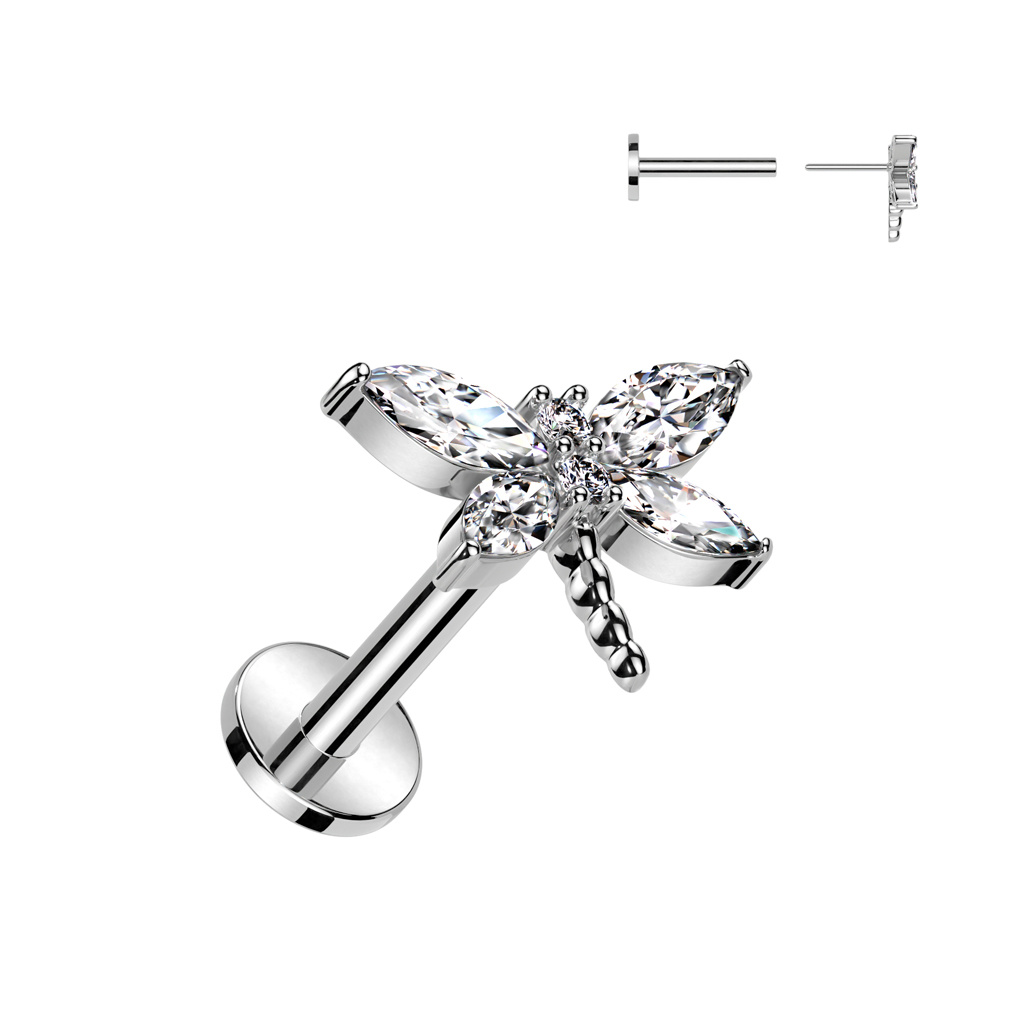Labret Stecker Schmetterling – Push-In Verschluss