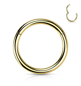 Helix Piercing Clicker Gold – Chirurgenstahl 316L PVD | Klappverschluss | 1,2 mm | 6, 8, 10 & 12 mm
