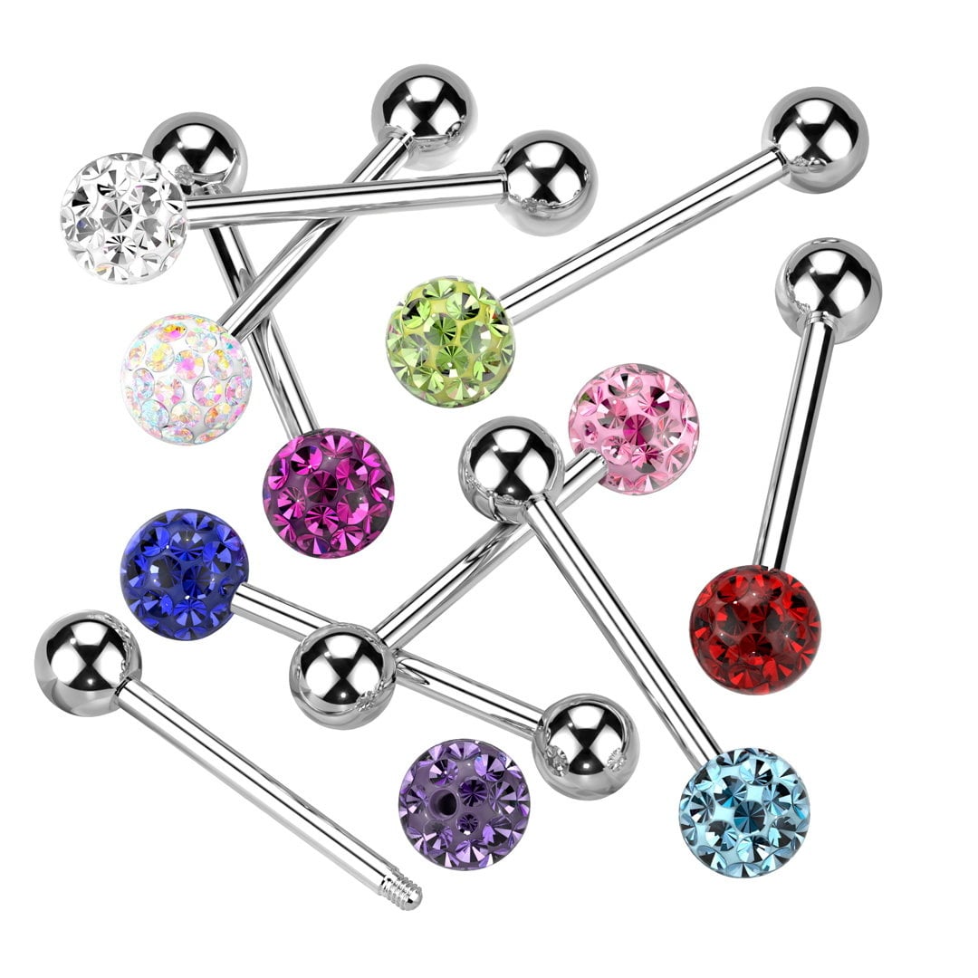 Zungenpiercing mit 6 mm Epoxy-Kugel – 12–22 mm