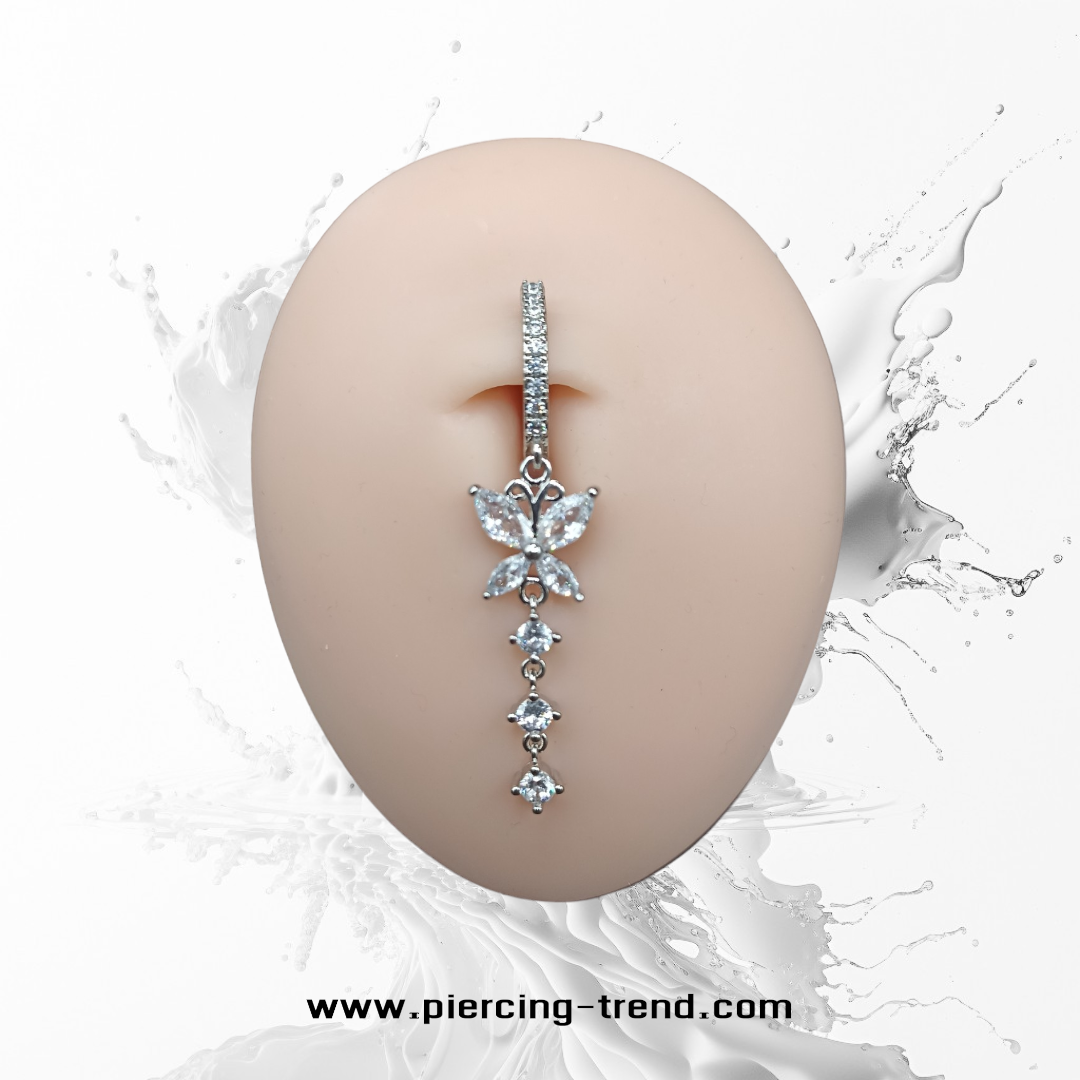 Bauchnabelpiercing Clicker mit Steinchen