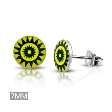 Edelstahl Ohrstecker Sonne