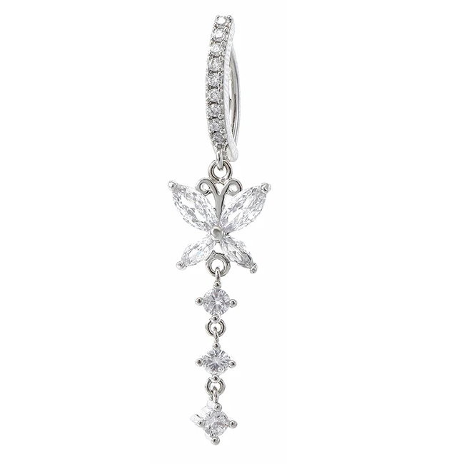 Bauchnabelpiercing Clicker mit Steinchen
