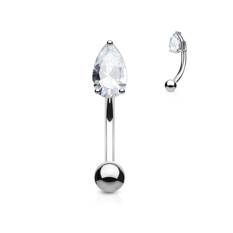 Augenbrauen Piercing Kristall