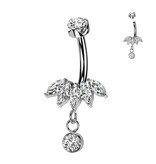 Titan-Bauchnabelpiercing mit filigranem Anhänger