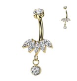 Titan-Bauchnabelpiercing mit filigranem Anhänger