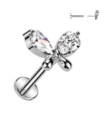 Labret Stecker Schmetterling – Push-In