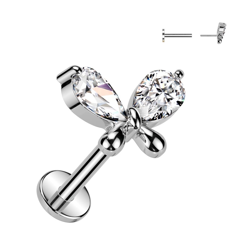 Labret Stecker Schmetterling – Push-In
