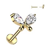 Labret Stecker Schmetterling – Push-In