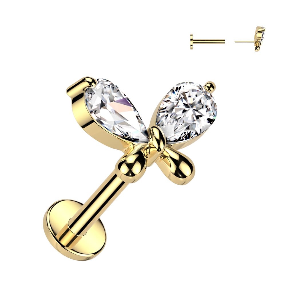 Labret Stecker Schmetterling – Push-In