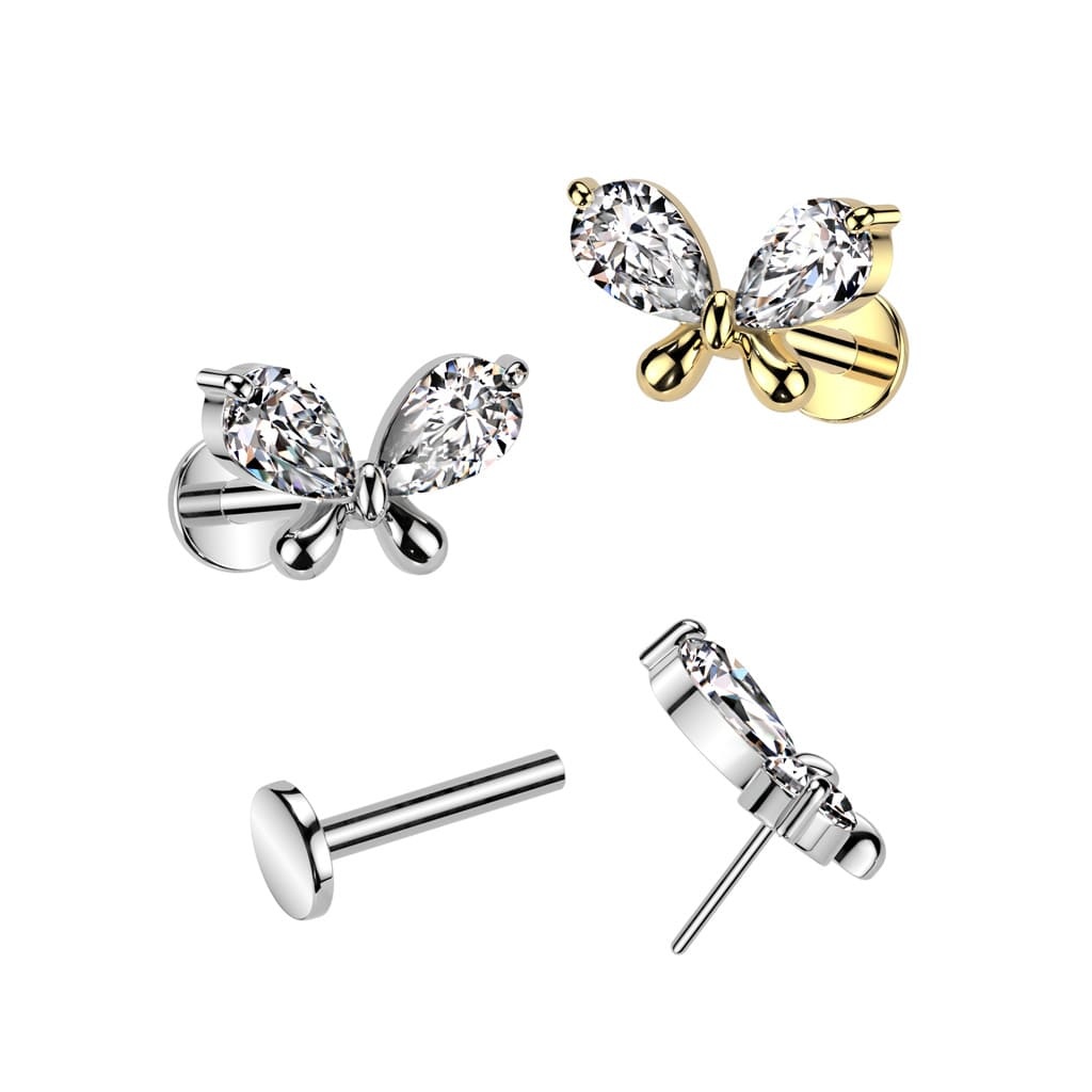 Labret Stecker Schmetterling – Push-In