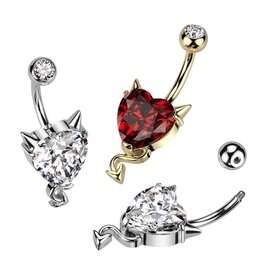 Bauchnabelpiercing Herz