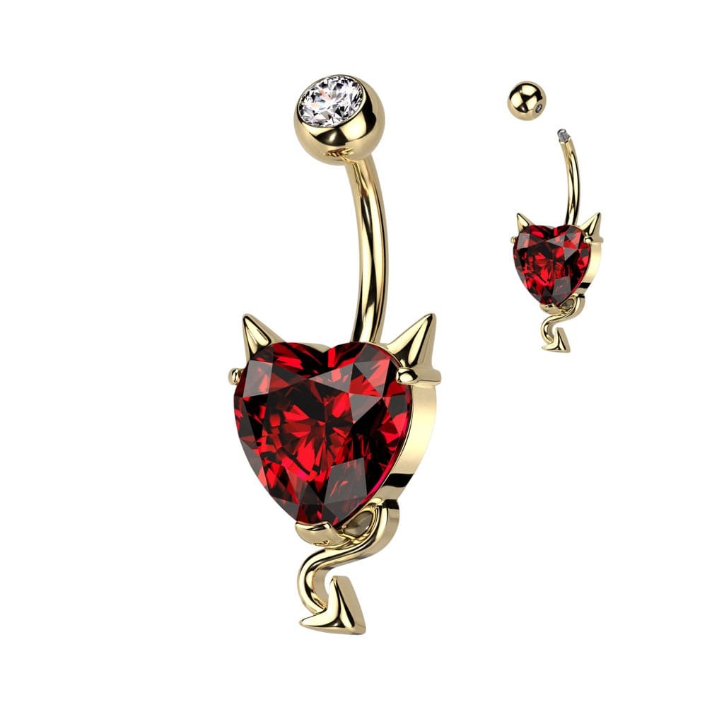 Bauchnabelpiercing Herz - 2 Farben wählbar