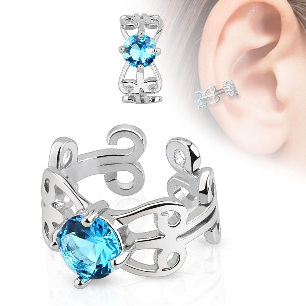 Ear Cuff Ohrklemme Türkis