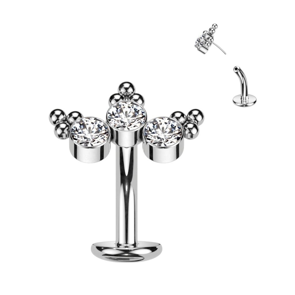 Reverse Titan Bauchnabelpiercing  mit Push Fit