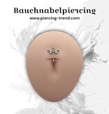 Reverse Titan Bauchnabelpiercing  mit Push Fit
