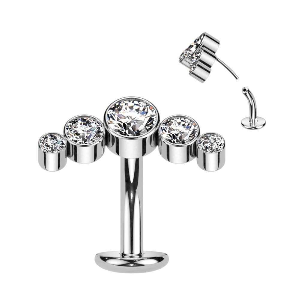 Umgekehrtes Titan Bauchnabelpiercing  mit Push Fit