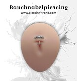 Umgekehrtes Titan Bauchnabelpiercing  mit Push Fit