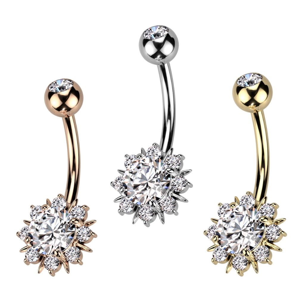 Bauchnabelpiercing Blume