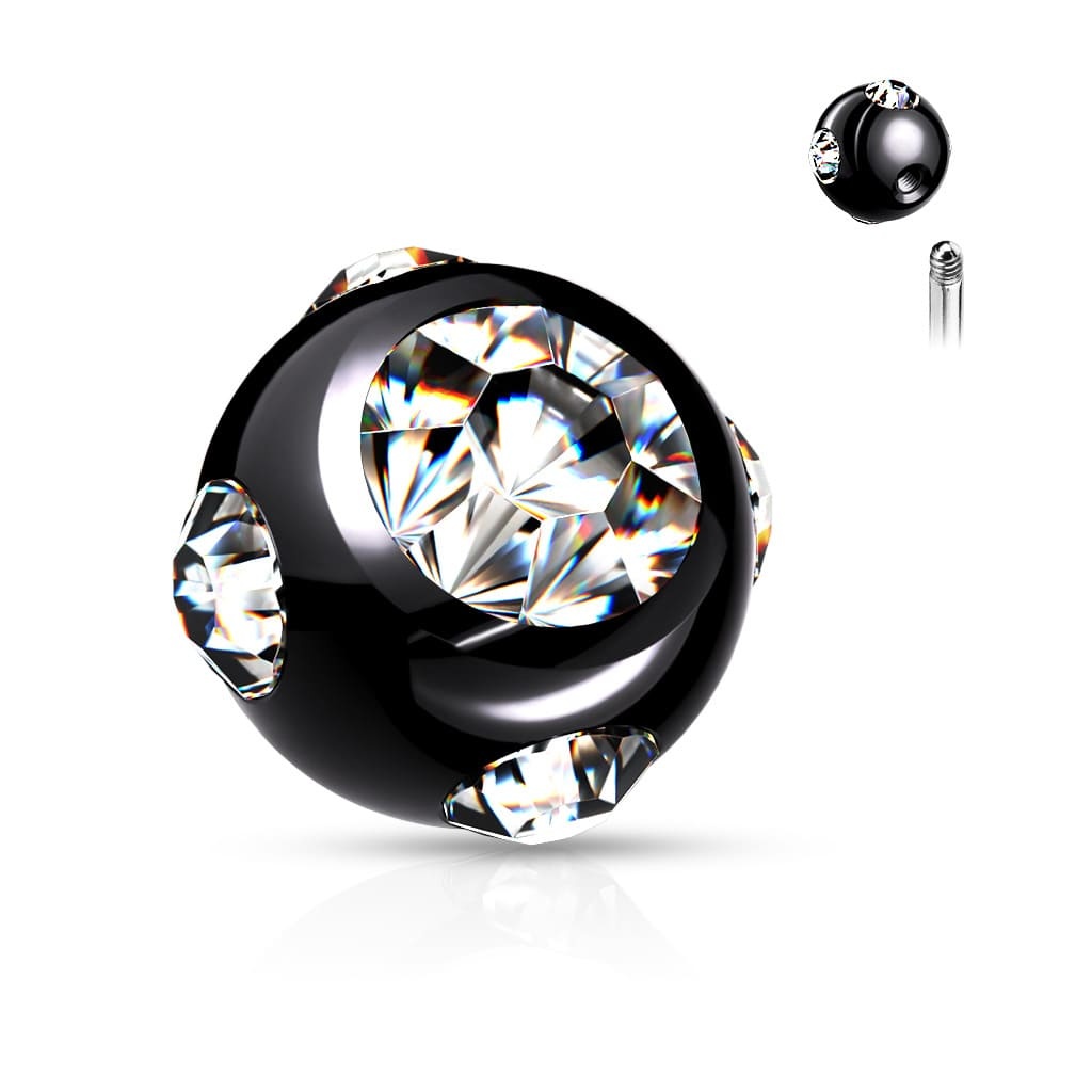 Piercing Kugel Schwarz