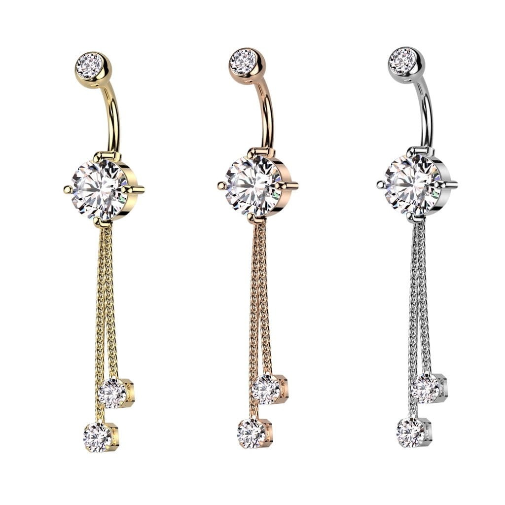 Hängender Bauchnabelpiercing